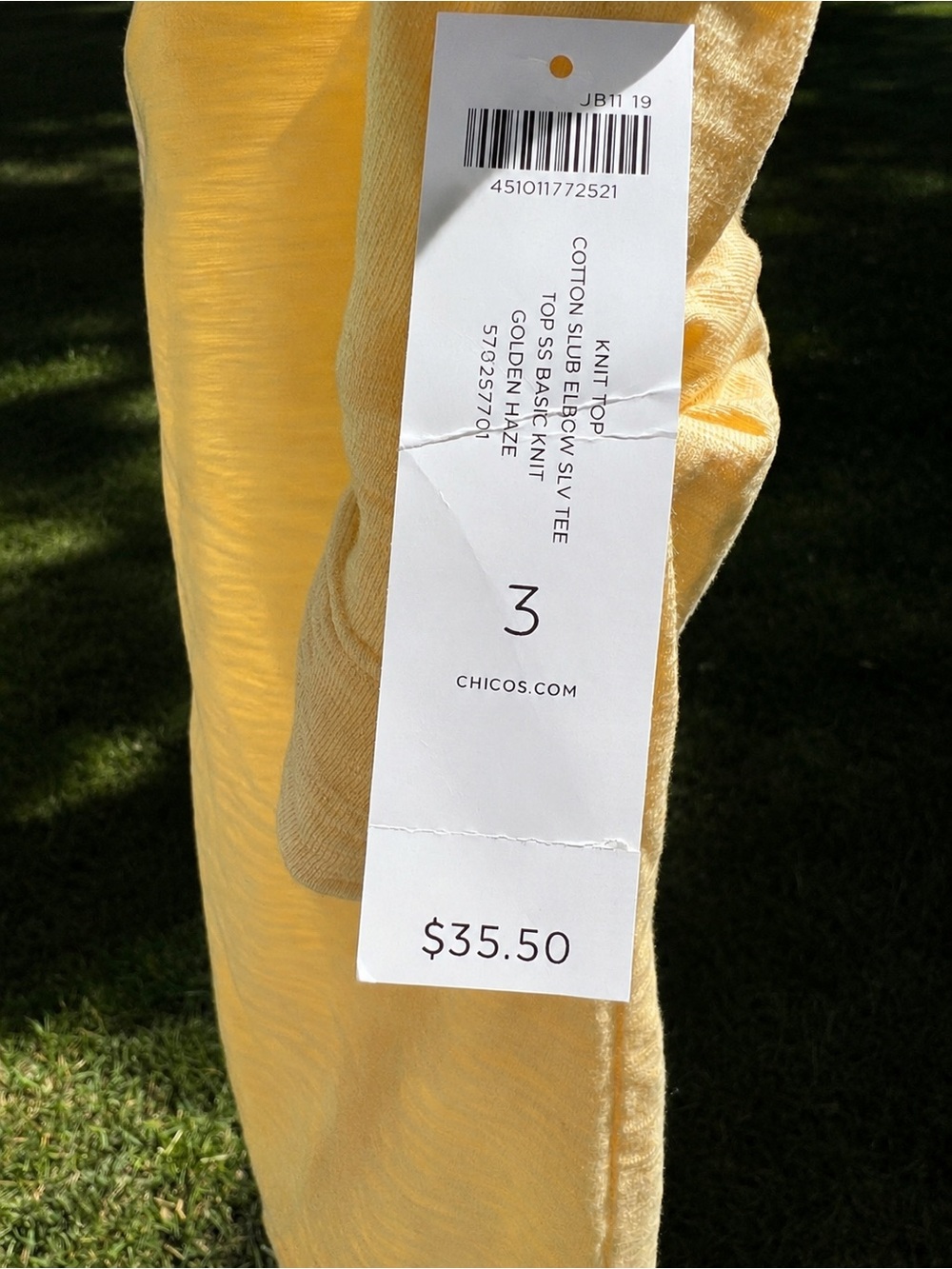 Chico’s Tee V-neck coastal grandmother resort wear summer Minimalist casual NWT - Picture 4 of 5